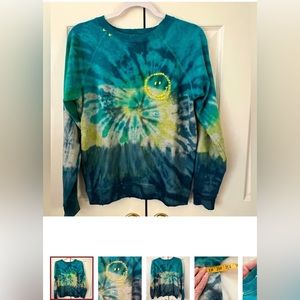 ISMBS smiley face tie dye sweatshirt.